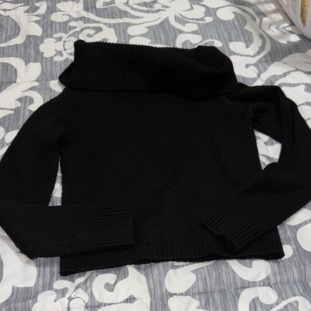 Cider Black Cowl Neck Sweater